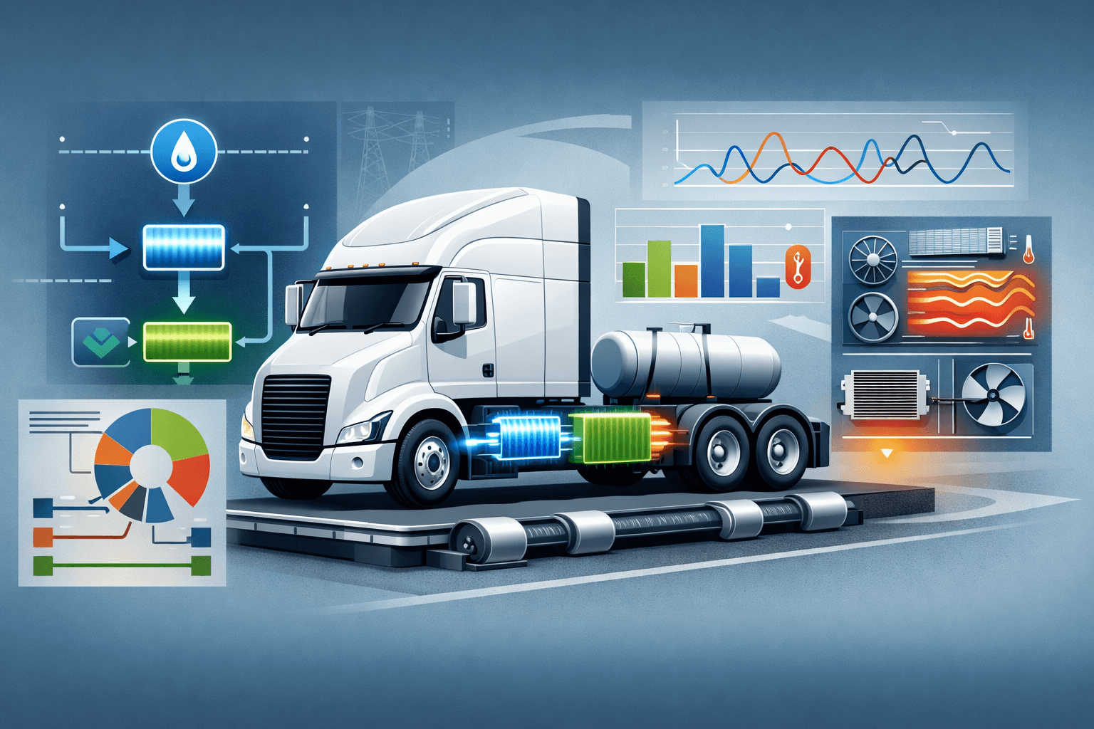 Fuel-cell truck study finds major energy and thermal losses