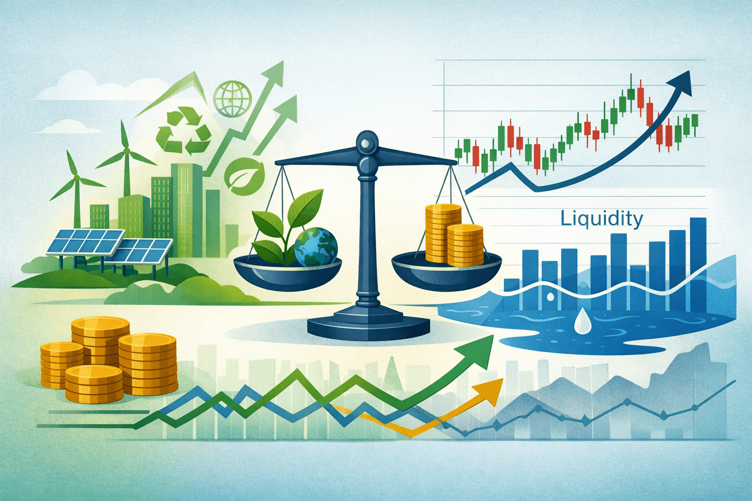 Market greenness predicts liquidity shocks